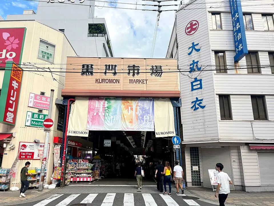 黑門市場有頂棚的商店街