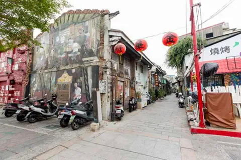 台南神農街兩旁的老屋